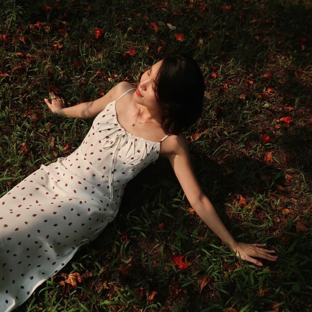 Realisation par Alba white slip dress
